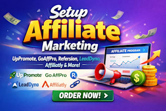 setup affiliate marketing uppromote goaffpro refersion leaddyno affiliatly apps