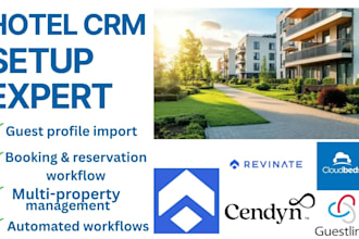 setup hotel CRM revinate cendyn guestline CRM hapi maestro pms cloudbeds mews