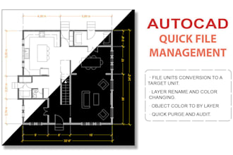 provide autocad quick file fixes and cleanup