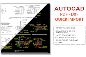 import and fix a PDF or dxf file to a dwg file