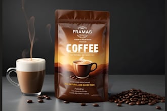 design coffee packaging, coffee bag, pouch and label design