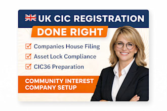 register your UK cic community interest company with companies house