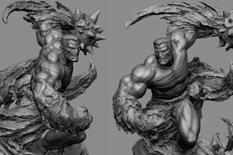 do 3d character sculpt for printing