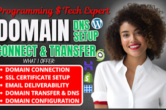 connect domain to your website or email, and transfer domain