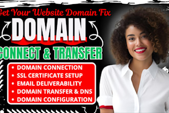 connect domain to your website or email, and transfer domain