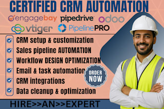 setup engagebay servicetitan automation vtiger pipedrive odoo crm integration