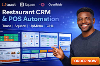 setup restaurant pos CRM toast square upmenu eatapp resyos spoton ghl hubspot