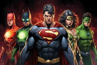 do superhero character for comic or graphic novel