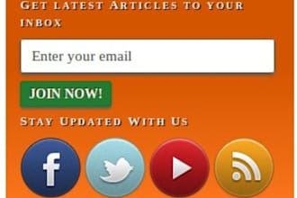 create awesome looking Email signup forms for your website