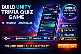 build trivia quiz ai mobile unity game app leaderboard firebase realtime game