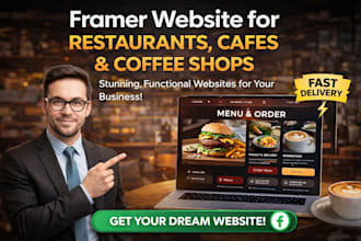 framer design website for restaurants cafes and coffee shops