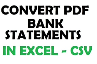 do reconcile bank statement PDF to excel, editable format
