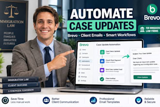 build a brevo case update email system for immigration law firms
