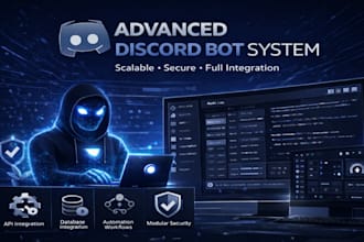 create an advanced discord bot system with full integration