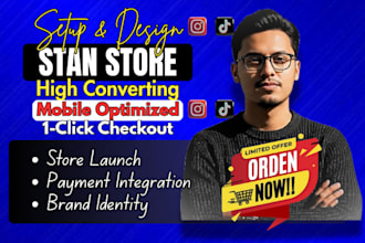setup and manage a high converting stan store for tiktok and instagram creators