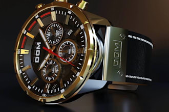 do 3d watch model, 3d watch design, and 3d watch rendering