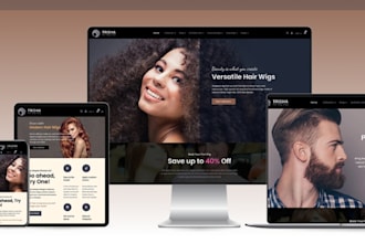 design hair extension website hair salon website beauty salon wig shopify store