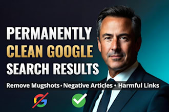 permanently clean google search results by removing mugshots negative articles