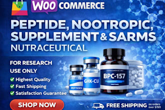 create peptide nootropic supplement sarms nutraceutical woo commerce website
