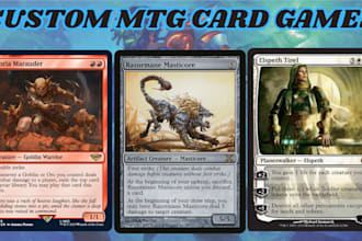 design custom mtg card, zodiac, tcg, tarot, oracle poker, playing card game art