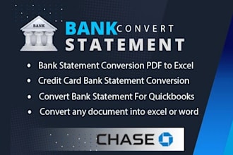 convert bank statement, PDF to excel and word to excel