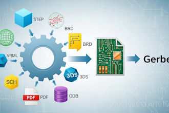 convert step, vrml, brd, sch, 3ds, PDF, odb files to gerber pcb files