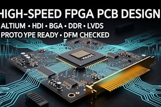 pcb design with altium high speed hdi xilinx fpga, bga, ddr, lvds pcb prototype