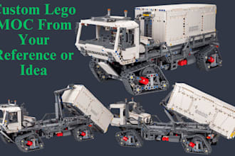 3d lego moc model lego set design lego technic car toy house manual instructions