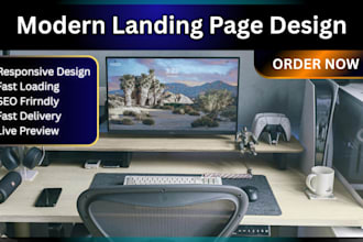 landing page design in wix and  landing page development