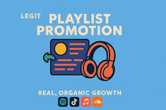 promote your lofi and chill music to organic tidal and spotify playlist