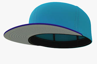 do 3d cap design, 3d hat design, cap mockup, and 3d cap animation