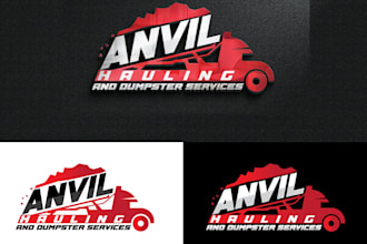 design excellent transportation, truck logo