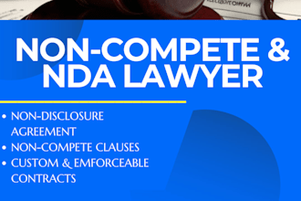 draft non disclosure nda and non compete agreement