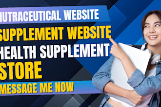 design nutraceutical website, supplement website, health supplement store