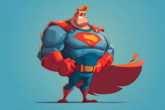 turn yourself in a gorgeous superhero comic cartoon character art