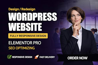design, redesign ,clone wordpress website as an elementor pro expert
