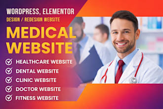 design medical healthcare clinic doctor dental wordpress website with booking