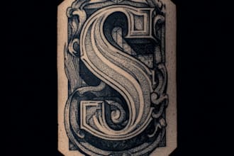 custom lettering for logo, barbershop, tattoo studio, etc