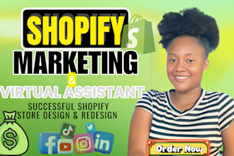 shopify virtual assistant for store management and marketing