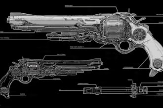 create weapon concept art for you