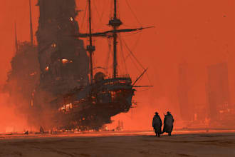 paint scifi or fantasy digital art illustration