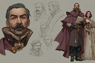 original character for books and character concept art