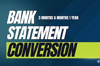reconcile bank statement PDF to editable format