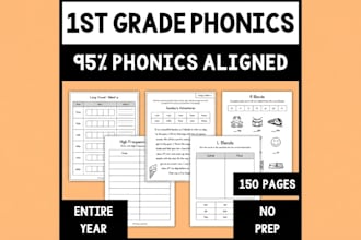 design a full year 1st grade phonics 95 percent curriculum