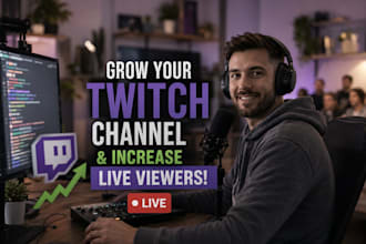 grow your twitch channel and increase live viewers