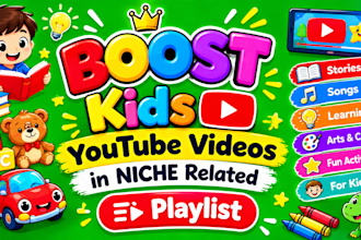 boost kids youtube videos in niche related playlists