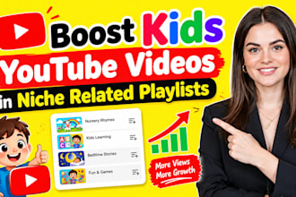 boost kids youtube videos in niche related playlists