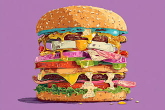 design a modern pop art cartoon illustration for branding