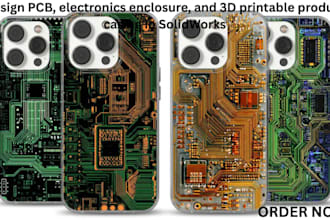 design pcb, electronics enclosure, and 3d printable product casing in solidworks
