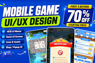 design interactive 2d mobile game ui ux and assets